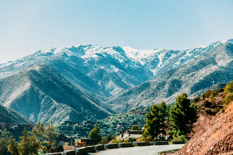 Cedar-covered slopes in the Atlas mountains