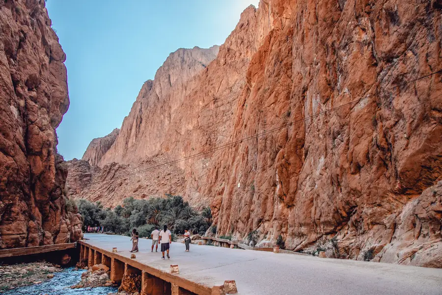 The towering cliffs of the Todra Gorge